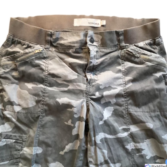 Sonoma Womens Cammo Capris, 12 - Picture 3 of 5
